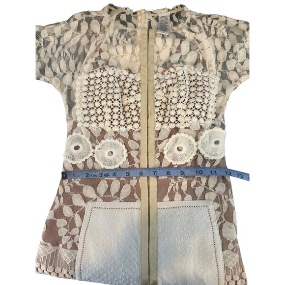 Beguile by Byron Lars White Giupure Lace Cocktail Carissima Sheath Dress Size 2 - Picture 12 of 14